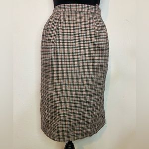 Leslie Fay Vintage Brown Wool Blend Skirt